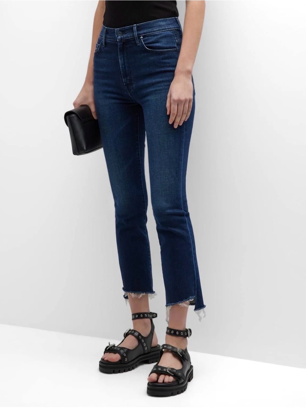 MOTHER The Insider Crop Step Fray Movin' On Up Size 27 Made in USA